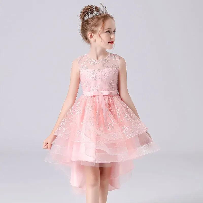 Summer Princess Dress for Girls Sleeveless Lace Children Girls Bridesmaid Dresses Fashion Party Dresses 3-12 Years bridesmaid dresses