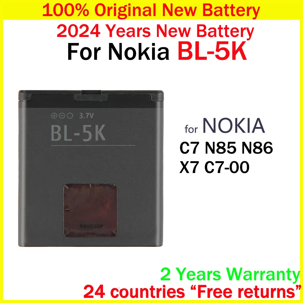Nuova Batteria Originale 1200Mah Bl-5K Bl5K Batteria Di Ricambio Per Nokia N85 N86 N87 8Mp 2610S 701 C7 X7 C7-00