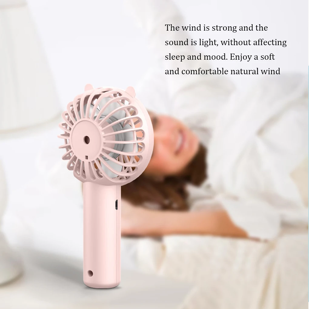 Summer Portable Mini Handheld Fan USB Rechargeable Fans Desk Fan Small Mute Cooler for Outdoor Dorm Office Mobile Phone Holder