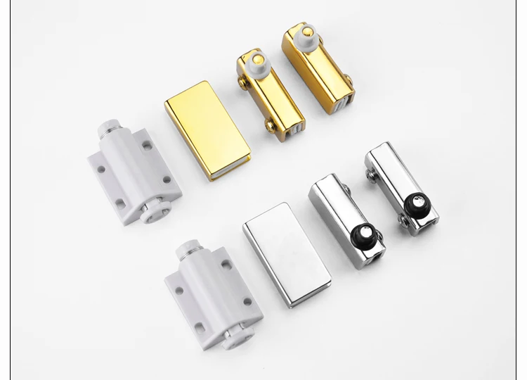 1set Cabinet door hardware Glass clip Furniture Shaft Hinge Door suction Closer Free open Touch Latch Hardware Fittings
