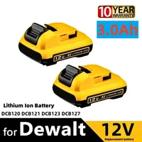 Replacement for Dewalt DCB120 Lithium-ion Batteries 12V 3Ah Battery DCB124 DCB121 DCB123 DCB127 DCD710 Power Tools Battery 1