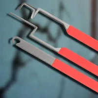 Outil de déverrouillage de fenêtres à battants Compact, ensemble de cueillette de serrures pratique et antidérapant, clés professionnelles d'ouverture de porte en acier inoxydable 2