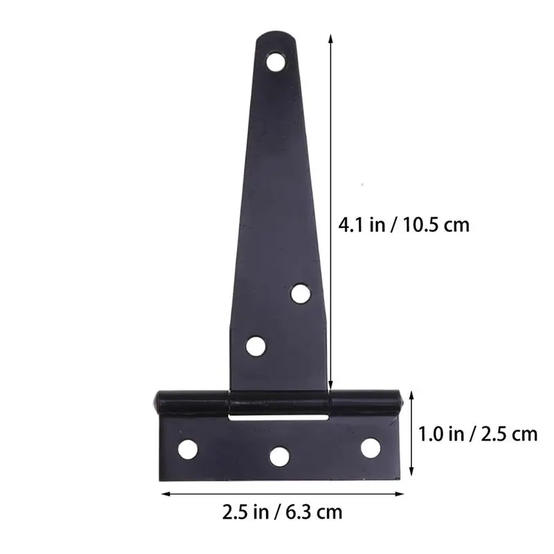 12Pcs Hinges Wooden Doors 4Inches T Shaped Rustproof Iron Light Duty Shed Hinge Wall Mounted Shelves Strap Hinge Door Wall stainless steel hinges,door hinges,plastic hinges,nylon hinges
