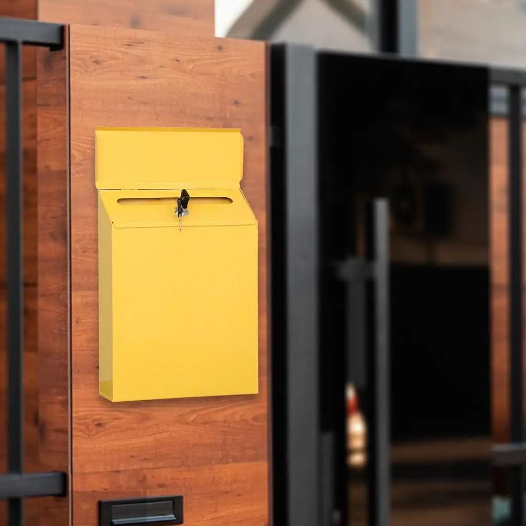 Secure Vertical Mailbox with Lock Sturdy Envelope and Newspaper Holder for Home and Office wall mounted mailbox,post mount mailbox