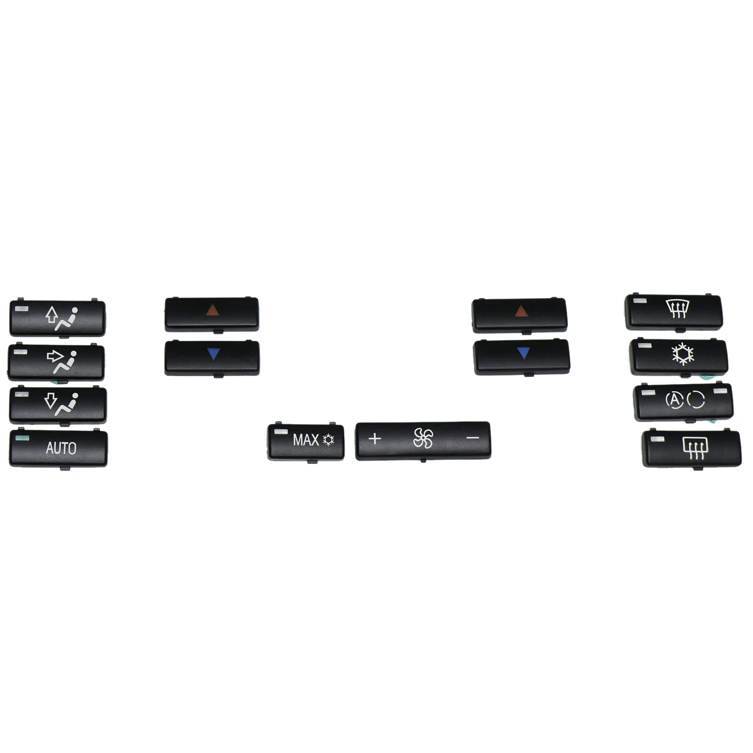 

14 Button Key Cap Car Air Conditioner a / C Control Panel Switch Button Key Cover for BMW E39 E53 525I 530I 540I M5 X5