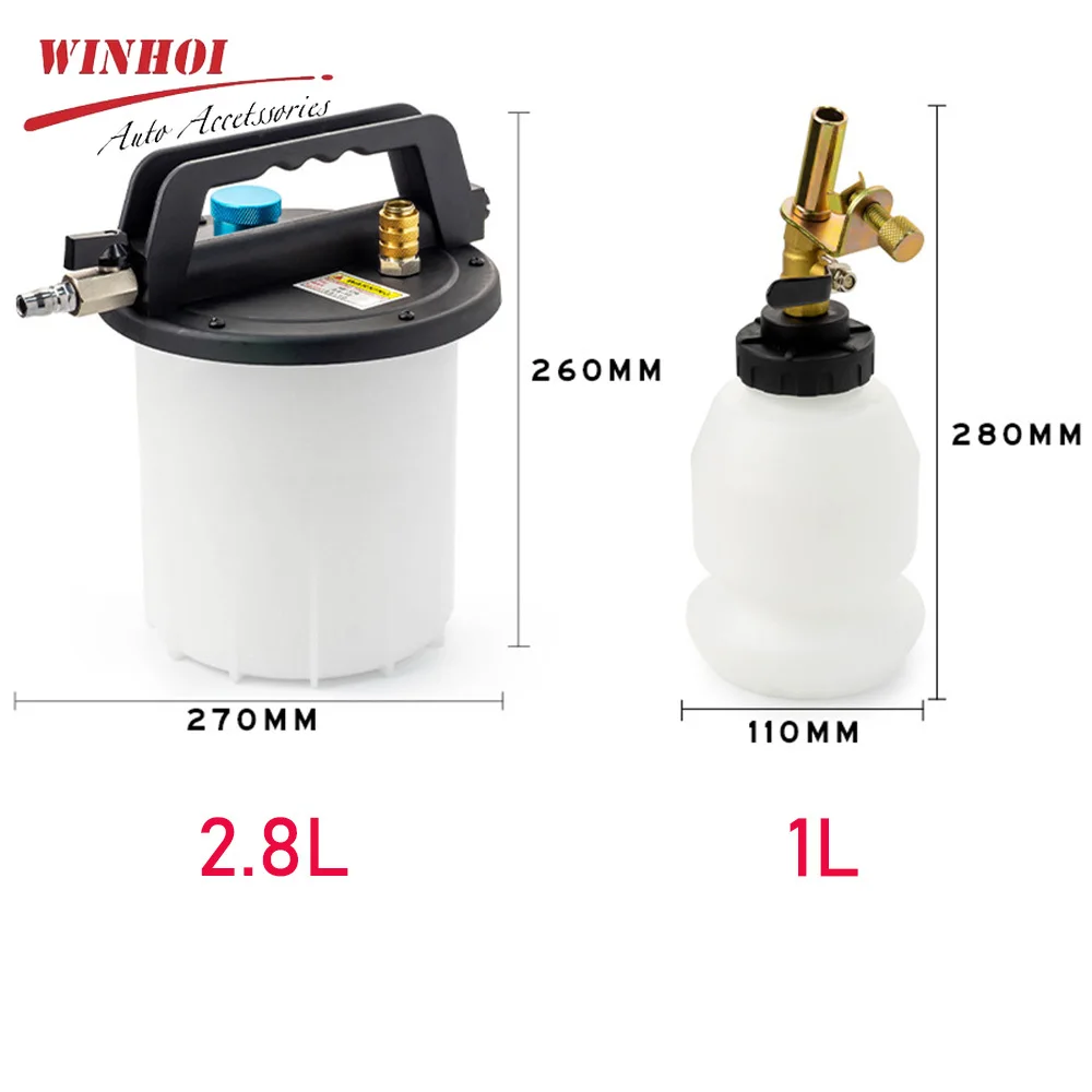 2.8L + 1L Car Brake Bleeder Kit Device Large Capacity Oil Exchanger Pump Car Brake Pumping Tools Oil Fluid Replacement Equipment brake bleeder kit brake fluid bleeder oil change pump