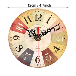 Vintage Round Wooden Wall Clock for Home or Office Decoration (28)