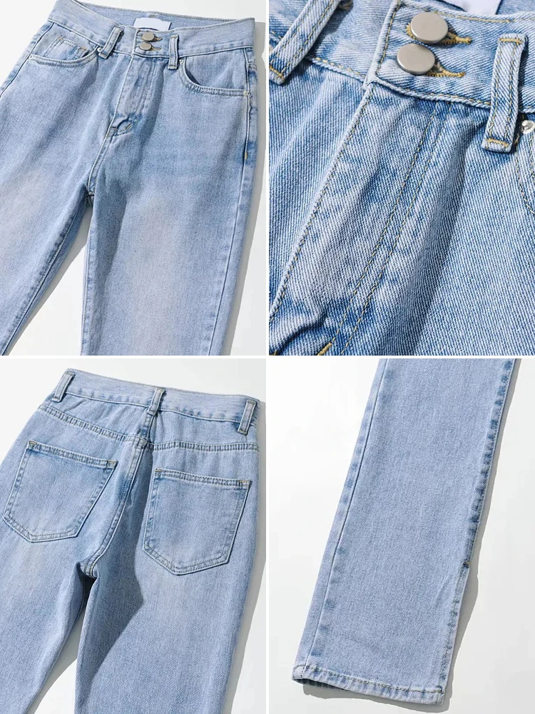 GOPLUS Jeans Woman High Waist Jeans Streetwear Light Blue Denim Trousers Vintage Split Flare Pants Women Korean Pantalon Femme images - 6
