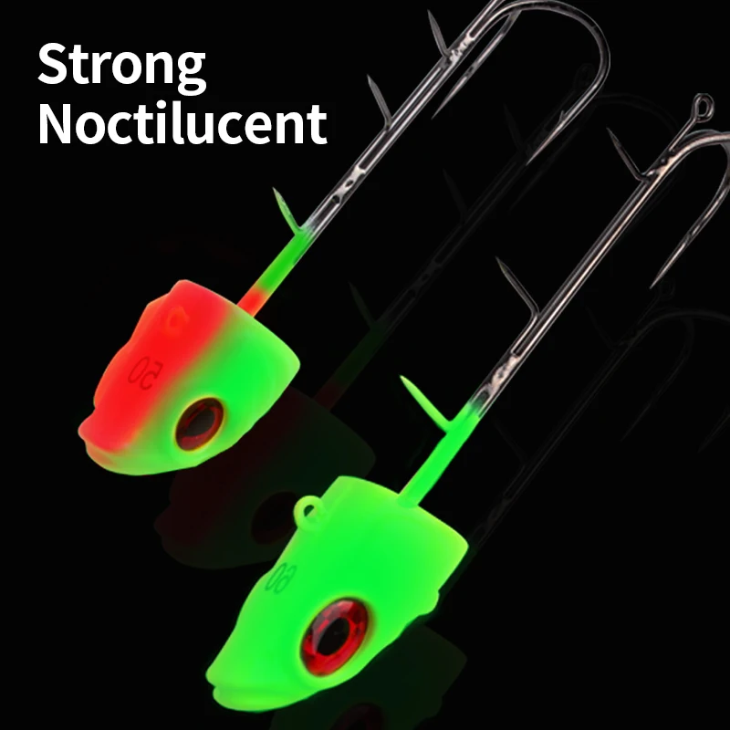 Ruke 1pc New Tianya Fishing Hooks With Big Fish Shinning Eye 150/190/225g Treble Hook High Carbon Steel For Saltwater Freshwater