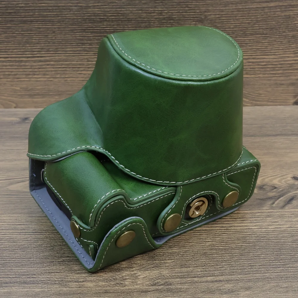 Luxo pu Leather Câmera Bolsa Case Bolsa para Canon Eos R50 1845 mm Lente - Image 5