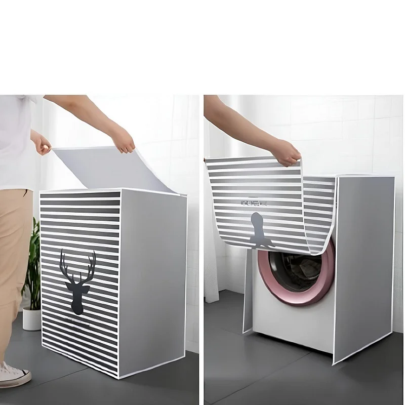 Washing Machine Cover Household PEVA Thickened Waterproof Sunproof Dust Cover