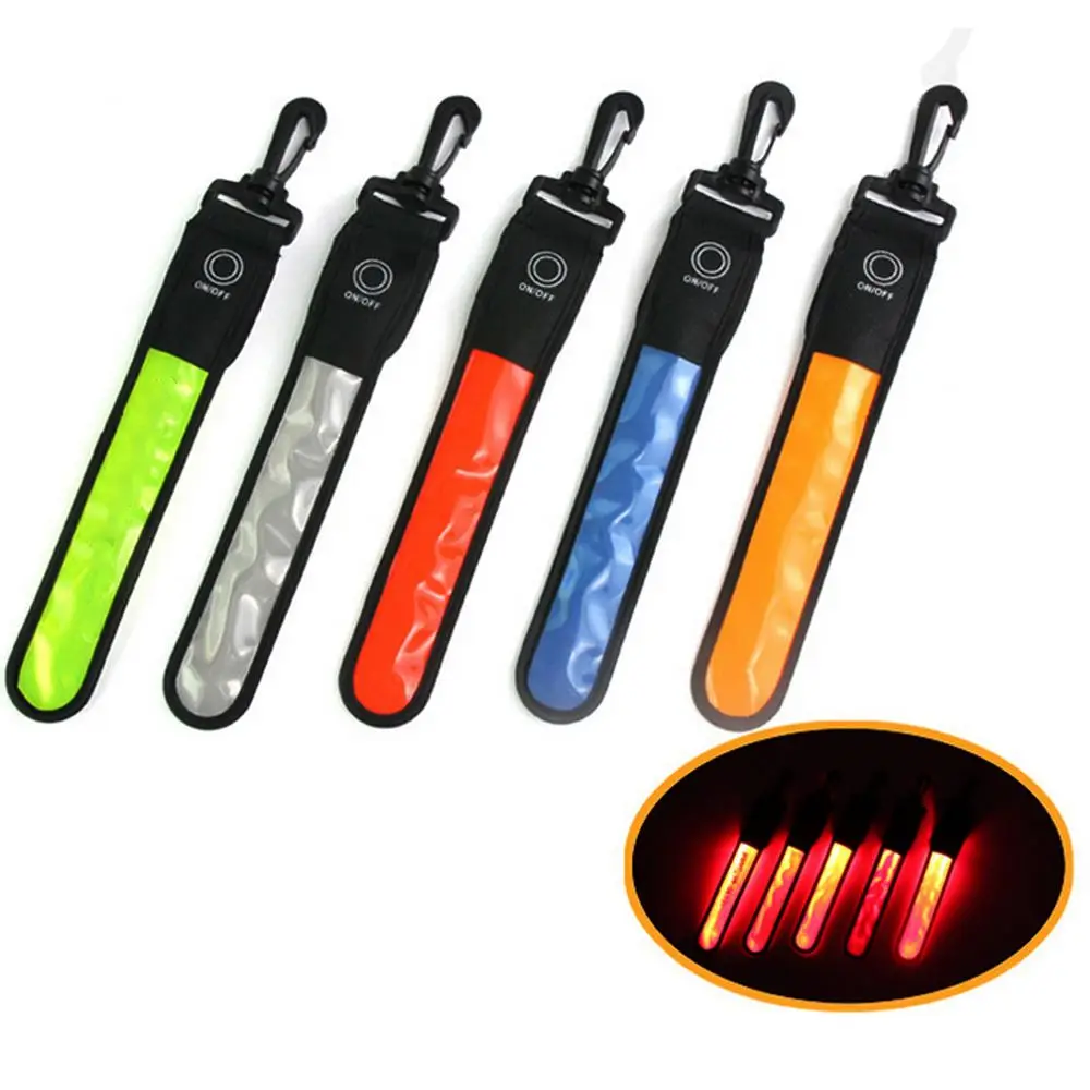 

Bicycle Riding Wrist Support Flash Glowing Luminous Armband LED Reflective Light Backpack Hanging Lights Arm Belt Band