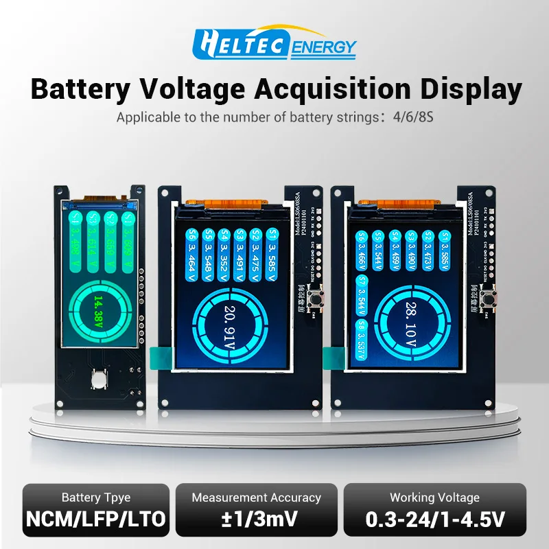 4S 6S 8S Battery volatge tester 12V 24V Lithium/Lifepo4 battery voltage checker