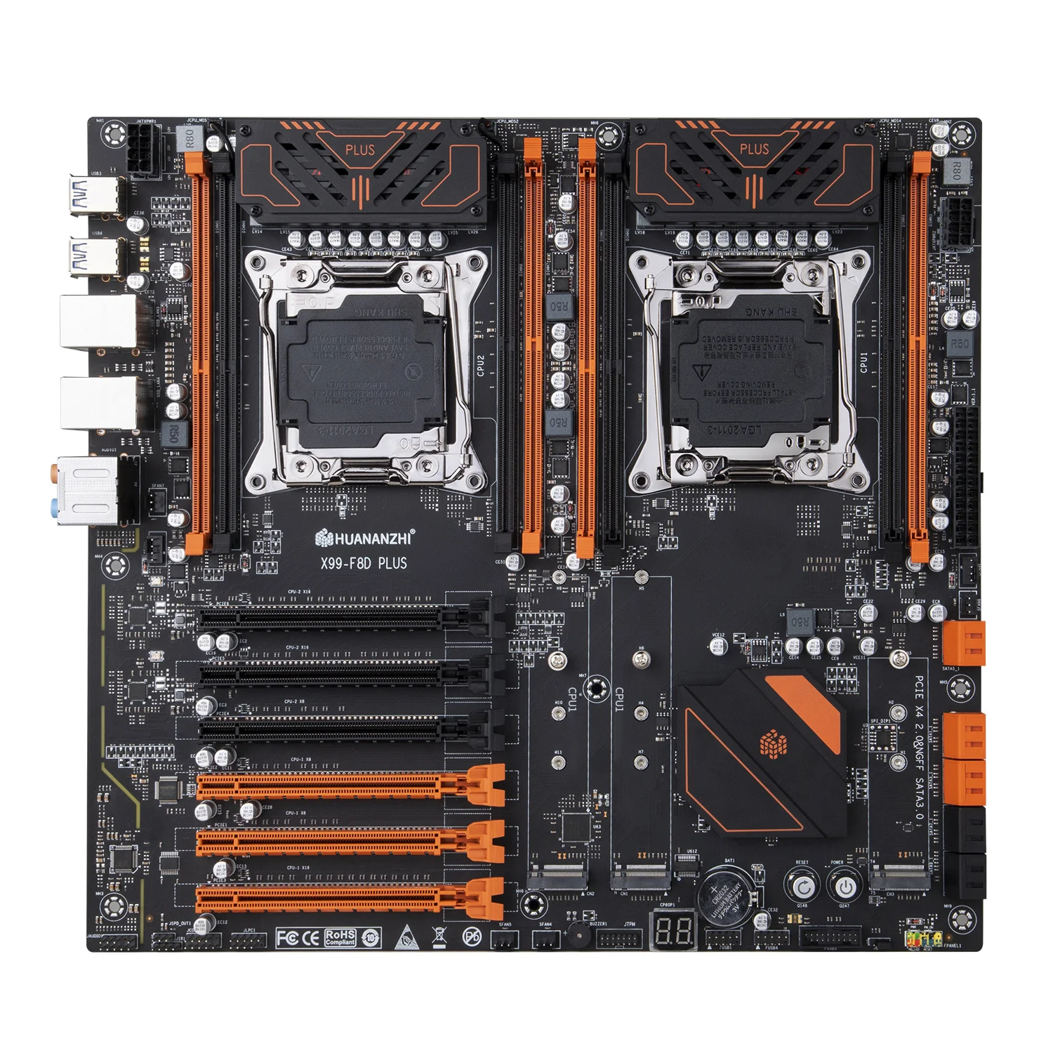 XeonE5/ X99 F8D PLUS/64GBRAM/ZALMANクーラー X99 Dual CPU Motherboard F8D PLUS DDR4 RECC 512GB M.2 NVME