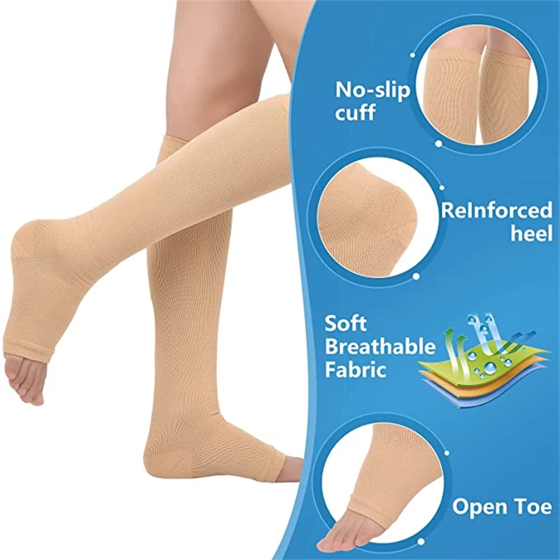 Compression Stocking 10 Styles Prevent Calf Varicose Veins Soreness Pressure Cycling Professional Leg Support Nurse Women Socks