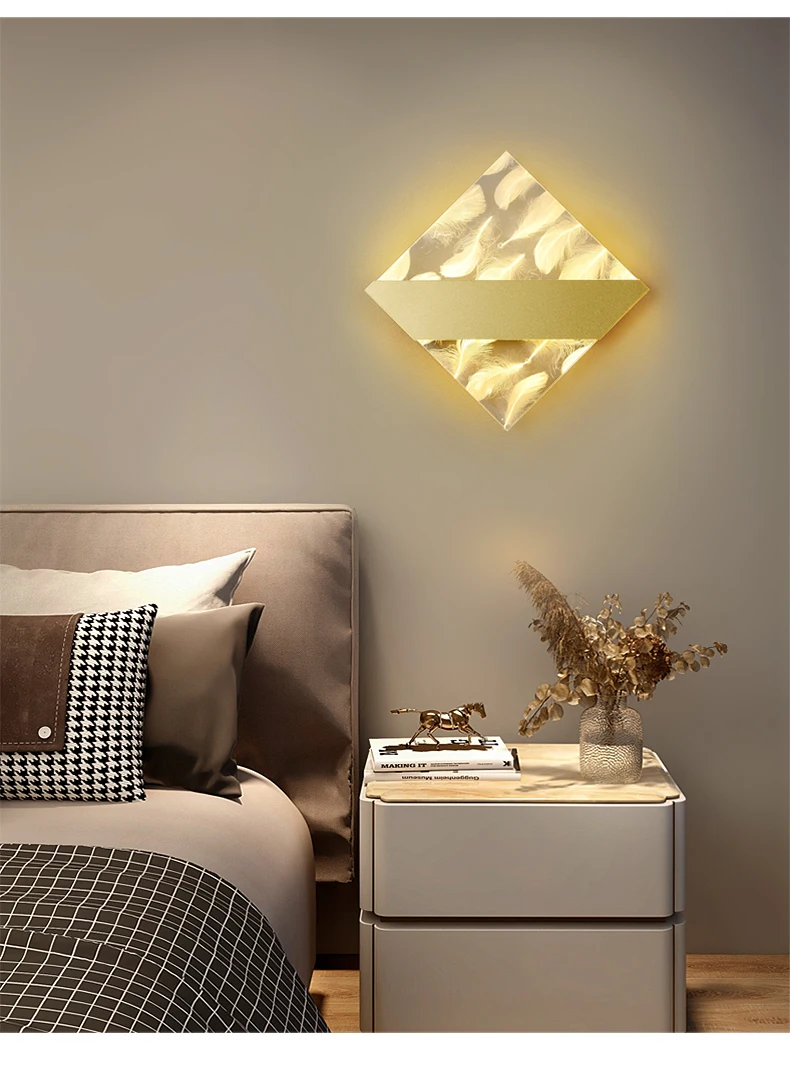 wall mounted lights Creative Gold Bright New Modern LED Wall Lamps Living Dining Study Room Bedroom Bedside Aisle Corridor Lights Indoor Lighting decorative wall lights