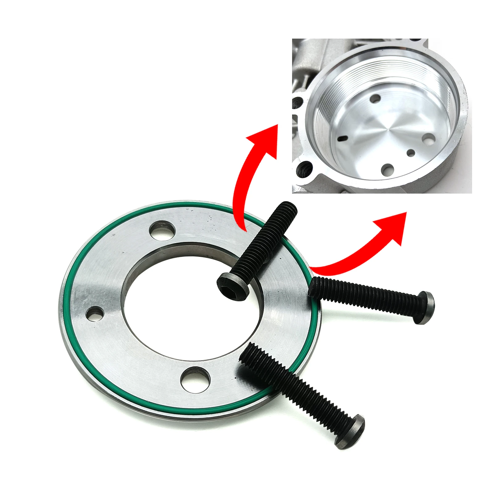 TRANSPEED NEW 0AM DQ200 DSG 7 Auto Transmission Aluminum Housing Base Shim of Improve Piston for AUDI VW SEAT SKODA OAM Gearbox