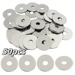Galvanized Rustproof Flat Metal Washers - Set of 50 (50pcs)