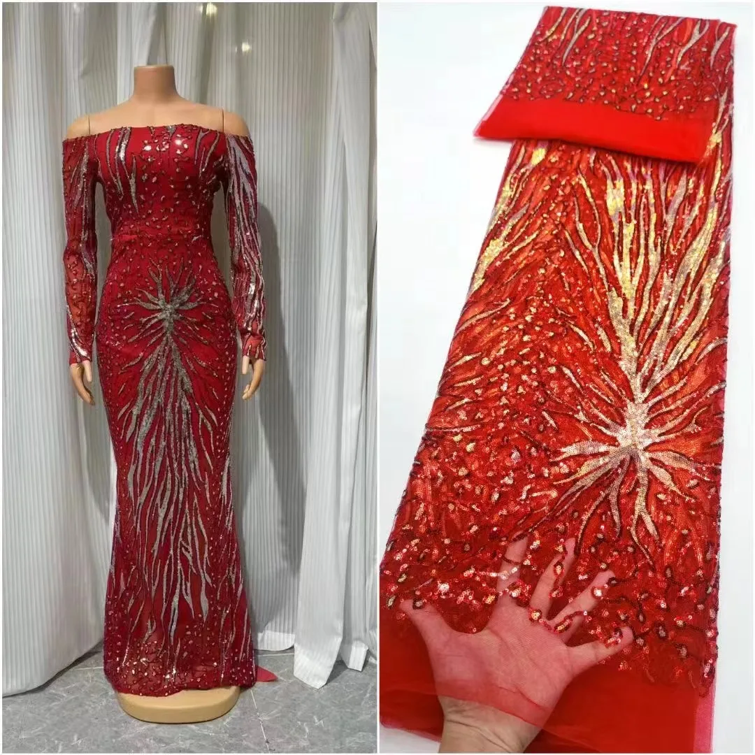 red-luxury-african-sequins-lace-fabric-2024-high-quality-lace-nigerian-wedding-bridal-asoebi-french-tulle-lace-material-sewing