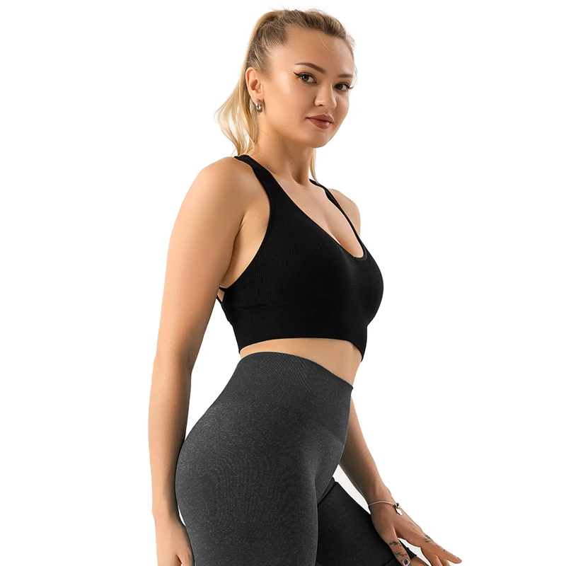 NVGTN Galaxy Ribbed Seamless Bra Spandex Top Woman Fitness Elastic  Breathable Breast Enhancement Leisure Sports Underwear - AliExpress