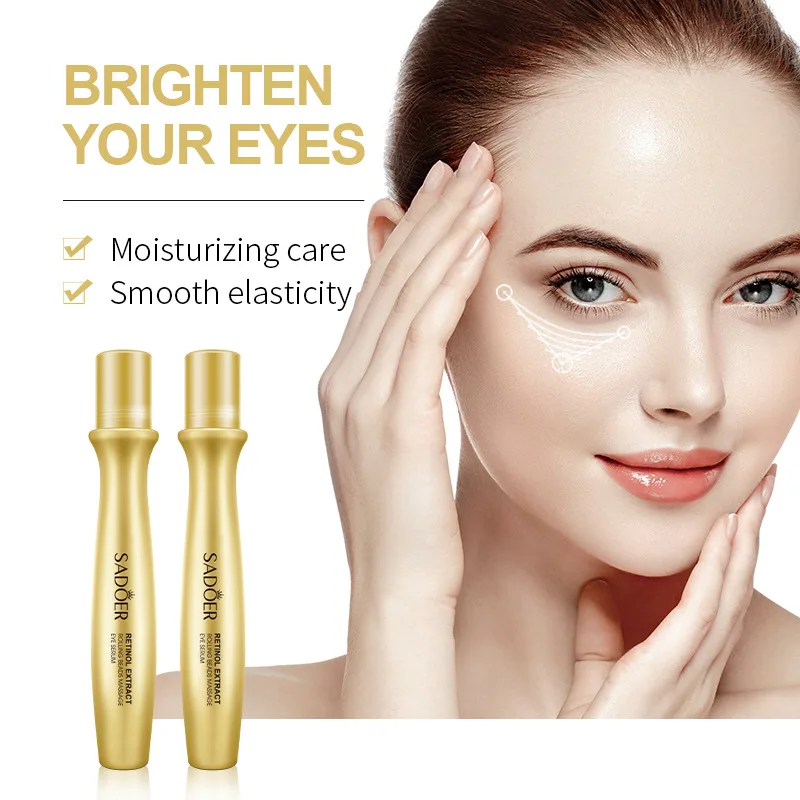SADOER Retinol Eye Skin Care Sets Anti Dark Circles Moisturizing Anti-aging Anti Wrinkles Eye Cream Eyes Serum Skin Care Kit