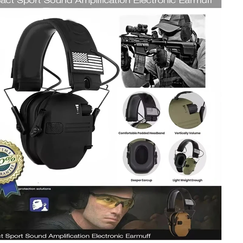 Shooting Earmuffs Earmuffs Active Headphones For Shooting Electronic Hearing Protection Ear Protect Noise Reduction Active Hunting