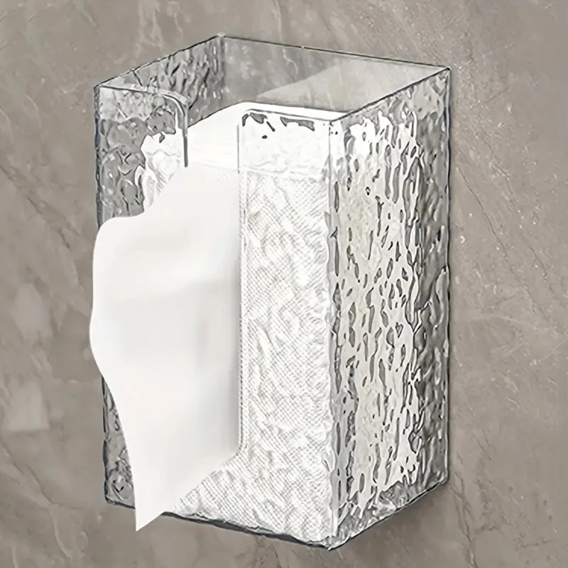 Wall Mounted Tissue Boxes Toilet Paper Container Holders Punch Free Paper Drawer Storage Case Bathroom Accessories 2