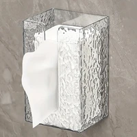 Wall Mounted Tissue Boxes Toilet Paper Container Holders Punch Free Paper Drawer Storage Case Bathroom Accessories 2
