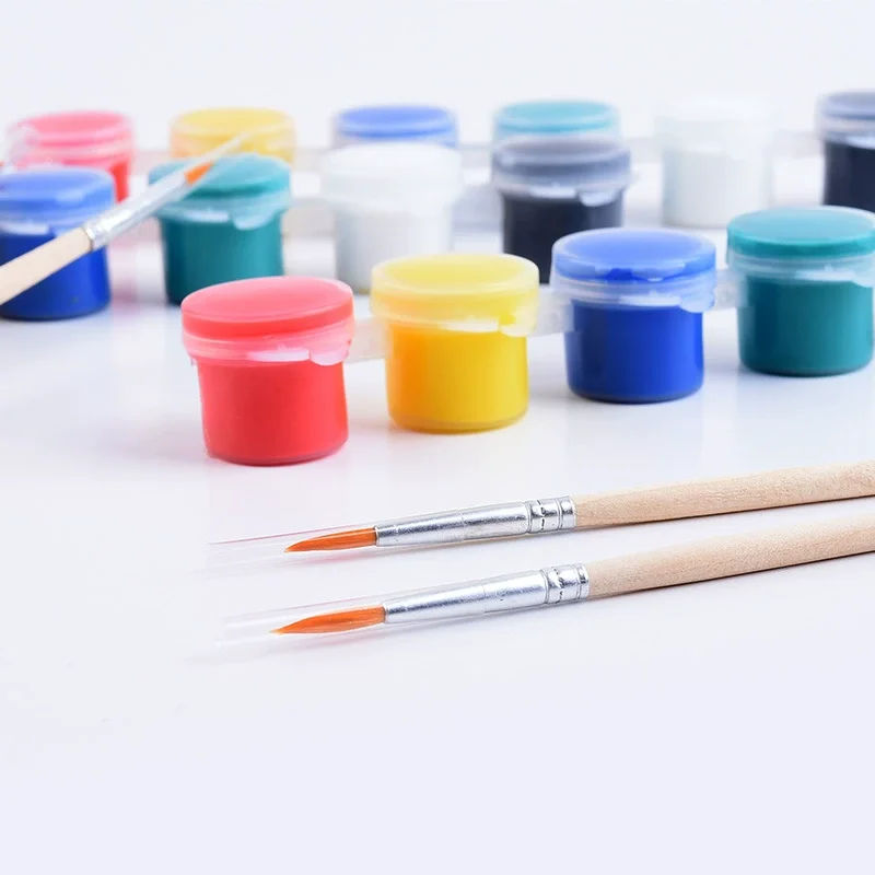 Nylon Hair Watercolor Painting Brush Set for Kids Art Supplies