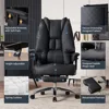 Big and Tall Office Chair 400lbs Wide Seat, Leather High Back Executive Office Chair with Foot Rest, Ergonomic Office Chair Lumb 3