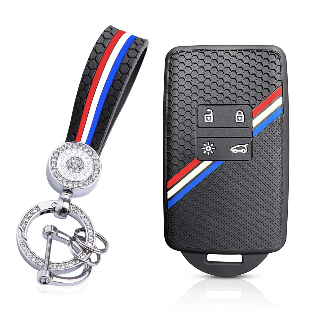 Car Remote Key Protective Cover Silicone for Renault Koleos Captur Zoe Kadjar Megane Clio Dacia Sandero Duster Jogger Logan