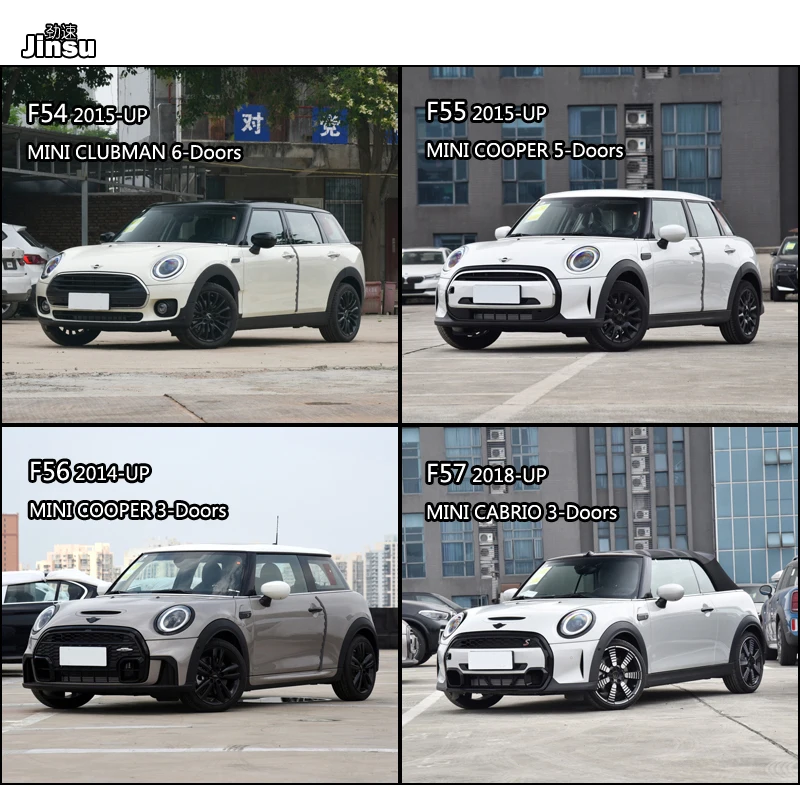 Carbon Fiber Car Headlight Eyebrows Cover FRP Front Angry Eyelids MINI F54 CLUBMAN F57 CABRIO 3 doors F55 F56 COOPER S