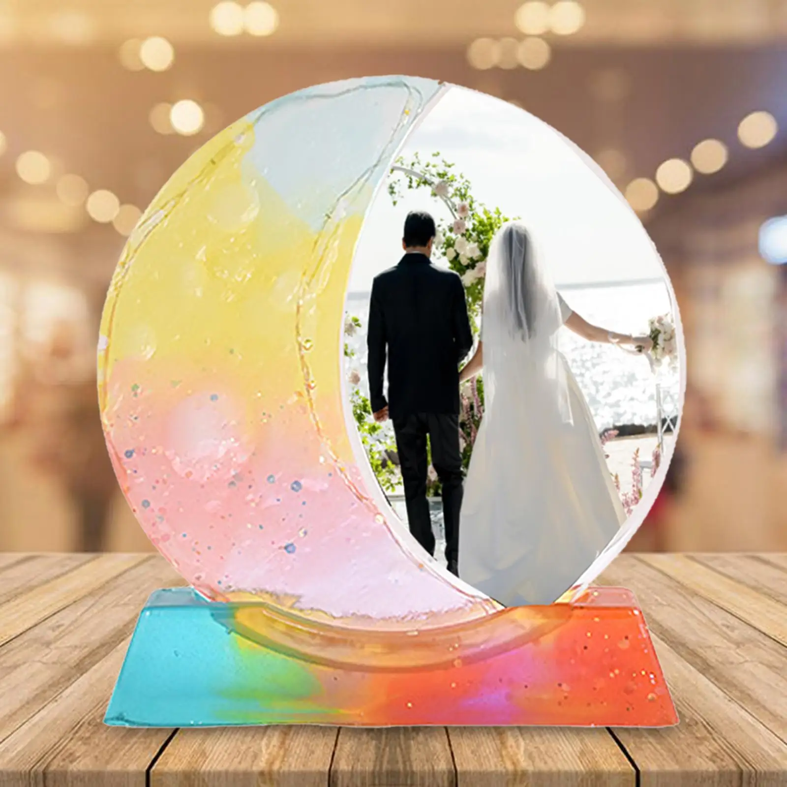 

Resin Moon Photo Frame Model Decorative Epoxy Handmade Ornament DIY