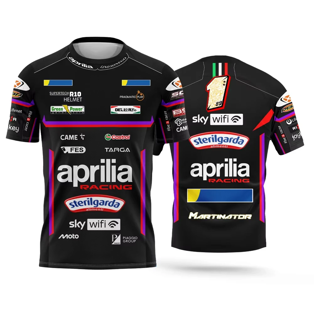New motorcycle racing enthusiast Aprilia Racing No.1 rider Jorge Martin fan men's and women's sports casual Men T-shirt