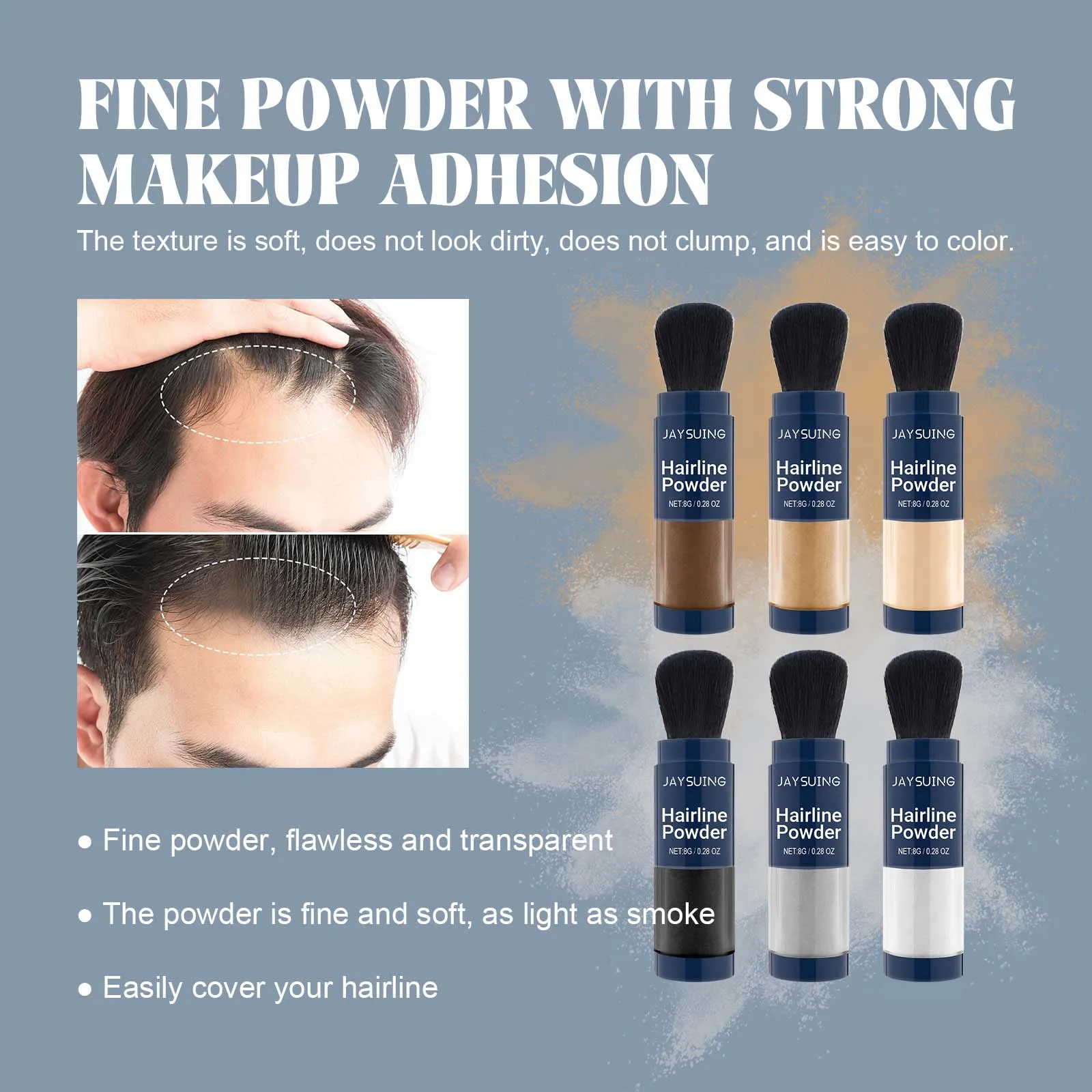 Premium Hair Powder For Filling Hairline and Controlling Oil,Complement Color Naturally,Permium Colored Hair Healthy Thickener