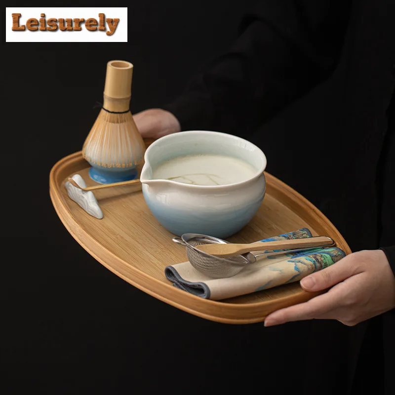 Gradient Ramp Matcha Large Set Of Tea Whisks Standing Bowls Filter Spoons Tea Ceremony Porcelain Tea Set Supplies Collection
