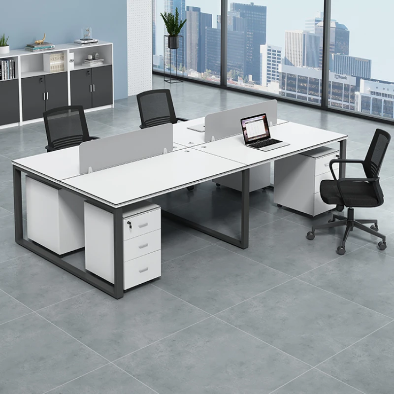 Vanity Office Work Desk White Corner Drawers Staff Luxury Desk Makeup Modern Escritorios Bureau Meuble Work Furniture HD50WD modern bjflamingo office furniture staff office partition desk 4 people seats