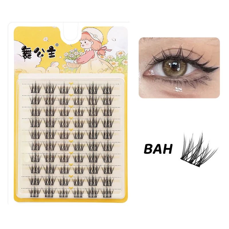 Description Picture 3 of itemDINGSEN 10 rows Individual Eyelashes Wholesale 10-12mm Cluster Lashes Natural Anime False Kake Eyelashes Extension Makeup