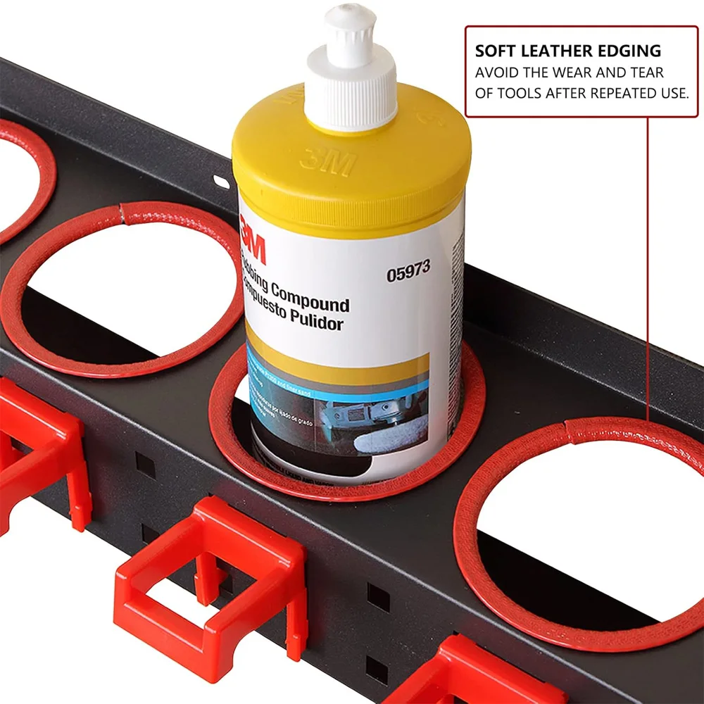 Wall Hanging Bottle Storage Rack Spray Bottle Holder Wall Mounted Tool Organizer Hanger Detailing Spray Can for Workplace Garage