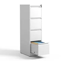 4 Drawer Metal Vertical File Cabinet with Lock Office Home Steel Vertical File Cabinet for A4 Legal/Letter Siz 1