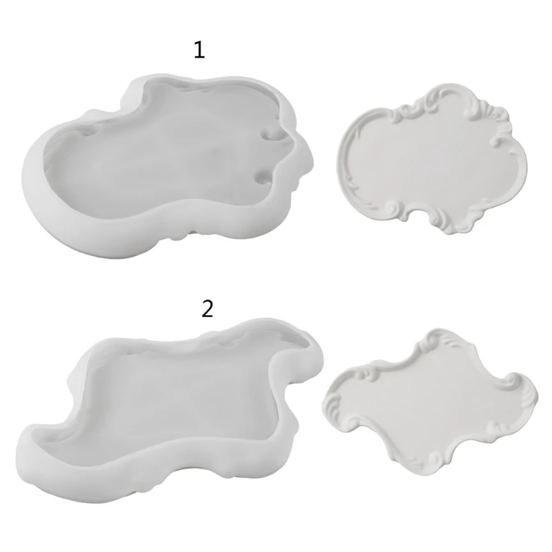 

European Style Tray Mold for DIY Crafts Crystal Epoxy Resin Silicone Molds Gypsum Cement Mould Desktop Home Decorations