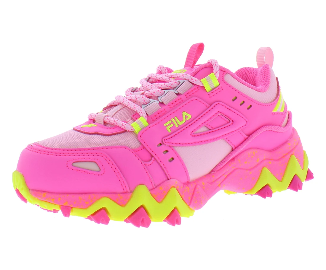 Fila Oakmont Tr Girls Shoes Size 1, Color: Pink/Yellow