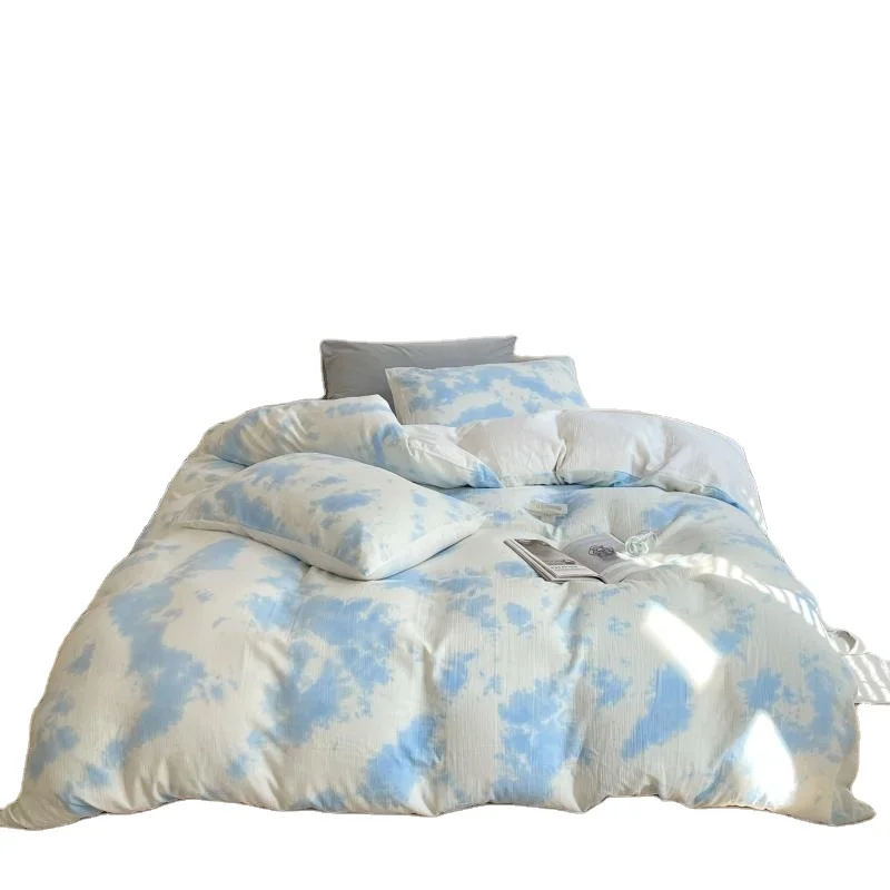 

Hot Sale Luxury Hotel Cotton Bed Sheet Sets Luxurious Bedding King Size 4pcs Bedding Set