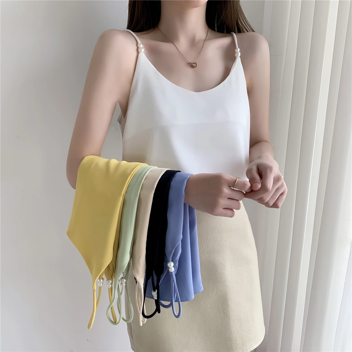 women's bra Sexy V-neck Camisole Women's Top Summer Loose Sleeveless Chiffon Women Tank Top jockey camisole