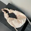 Silk Satin Oxford Handbag New Big Soft Shoulder Side Bag Fold Underarm Bag Women