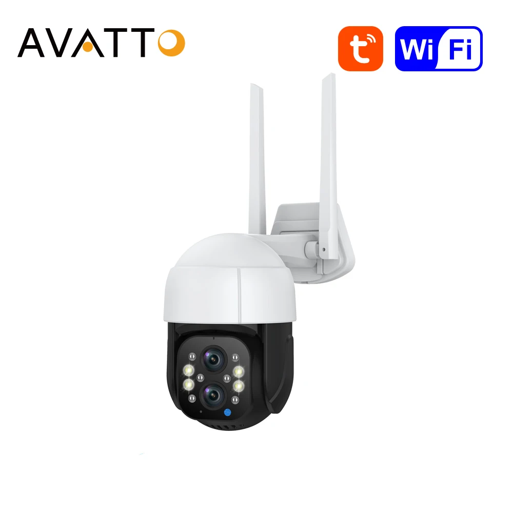 AVATTO4MPSmartWiFiPTZOutdoorCameraTuyaDigitalZoomAIHuman