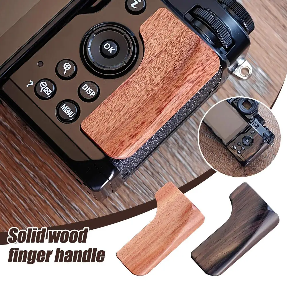 Solid Wood Finger Handle Wooden Hand Grip For Nikon ZF Digital Camera Ebony Walnut Lightweight Improves The Grip Feel