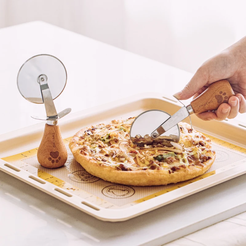 Creative Stainless Steel Pizza Cutters with Wooden Handle Household Cake  Shovel Bread Tiramisu Shovel Kitchen Baking Tools - AliExpress
