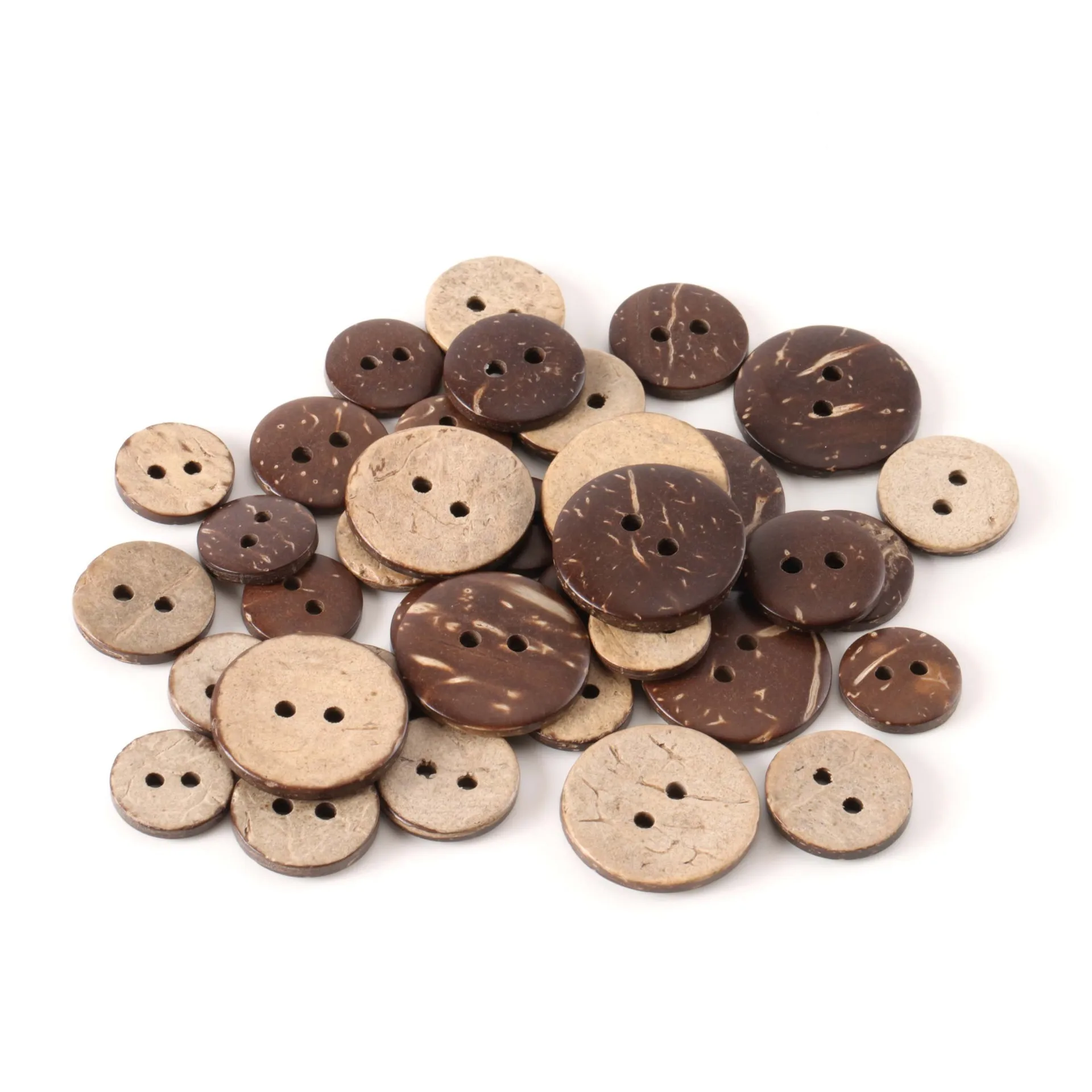 400 Pcs Boutons à Coudre 2 Trous Par Brown Coconut Shell Scrapbooking