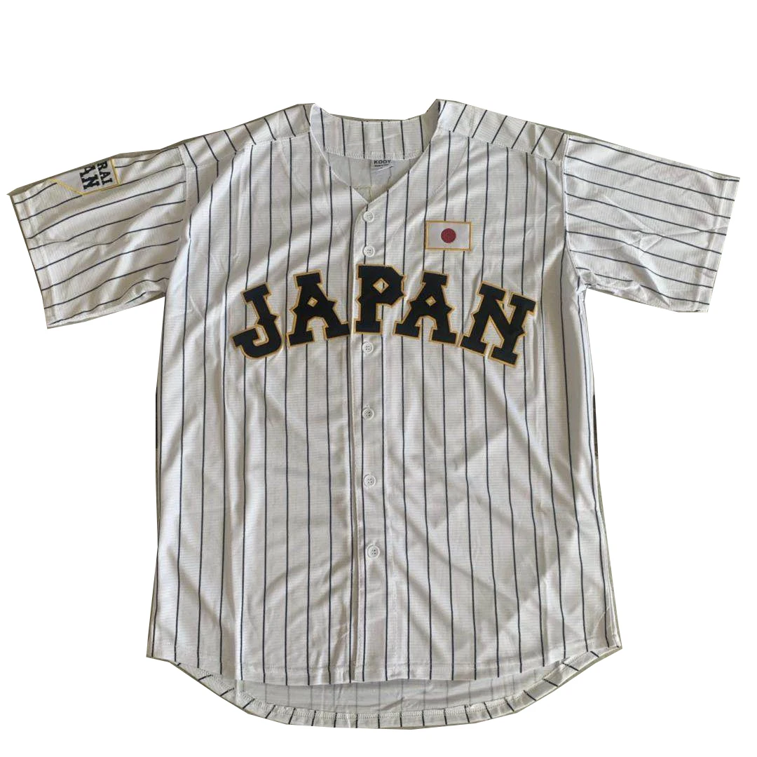 baseball Jersey Japan 16 OHTANI jerseys Sewing Embroidery High Quality Cheap Sports Outdoor White Black stripe 2024 World New